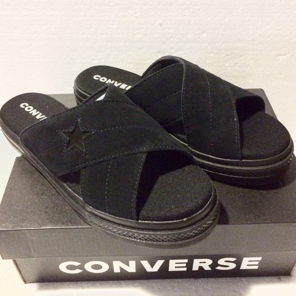 Converse Black Suede Sandal Platform - Picture 4 of 8